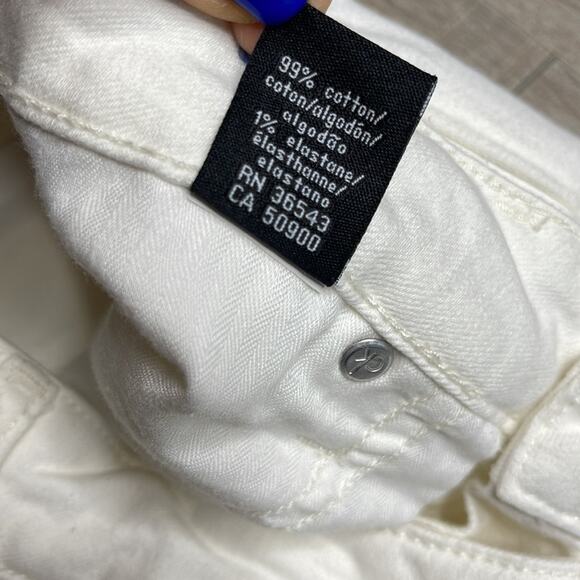 CALVIN KLEIN JEANS Women's City Short White Bermuda Length Shorts - Picture 3 of 7